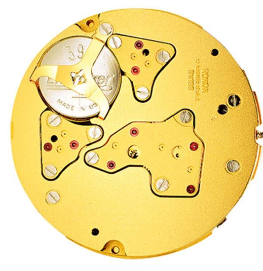 Ronda 5040F quartz watch movement with chronograph features for precise timekeeping.