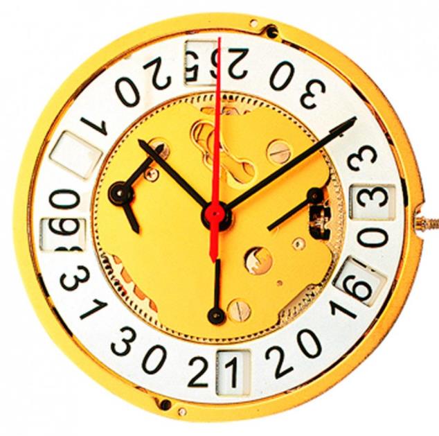 Ronda 5050B quartz watch movement showcasing precise timekeeping parts for repairs and maintenance.