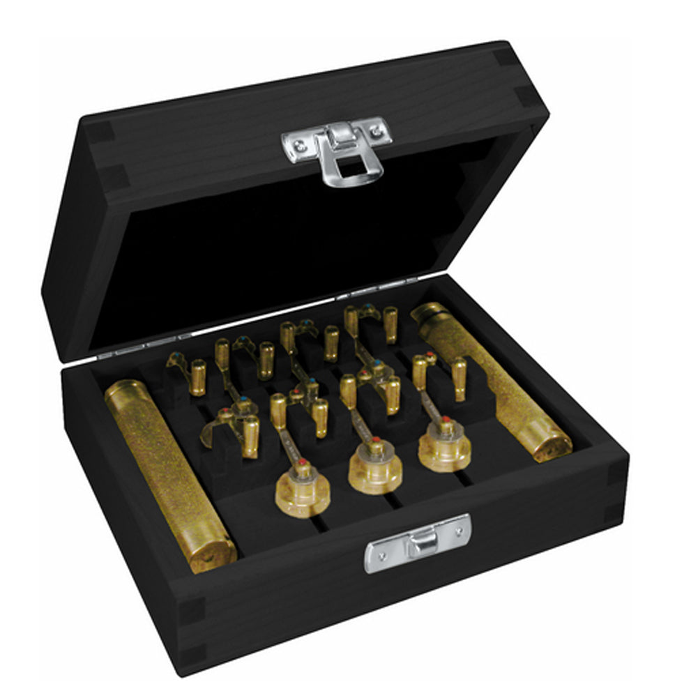 Bergeon 5355 watch mainspring winder set for precise spring replacement and repair.
