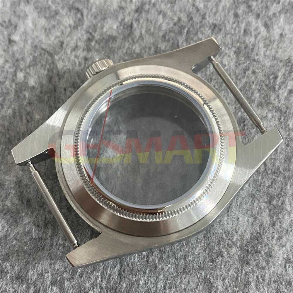 Boîtier de montre en acier inoxydable avec fond transparent en verre saphir de 39 mm pour NH35/NH36