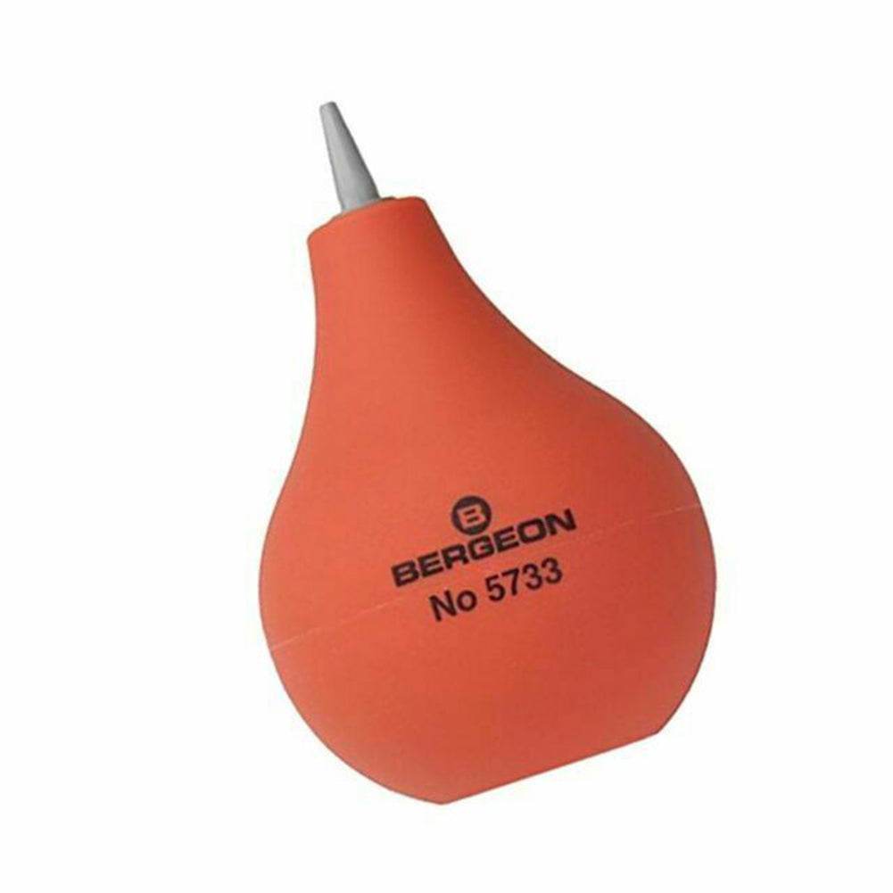 Bergeon 5733 rubber dust blower for precise watch component cleaning and maintenance.