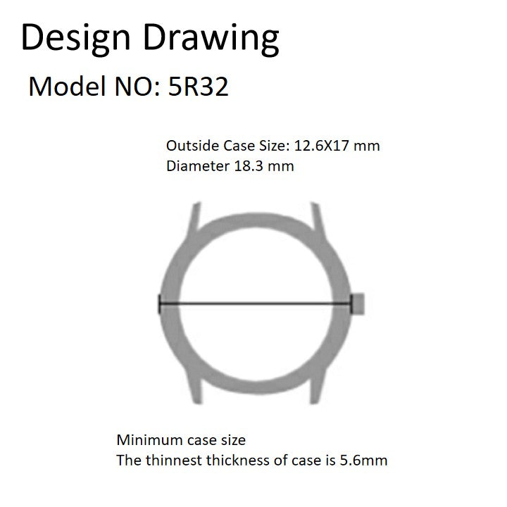 Miyota 5R32 Japan quartz movement mechanism, reliable precision for watch repair and accessories.