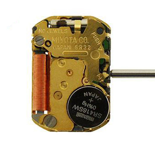 Miyota 5R32 Japan quartz movement mechanism for precise timekeeping in watch accessories.