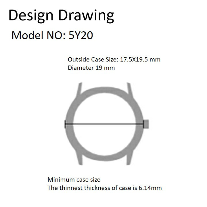 Japan Quartz Movement Miyota 5Y20 quartz mechanism for precise watch accessory replacement.
