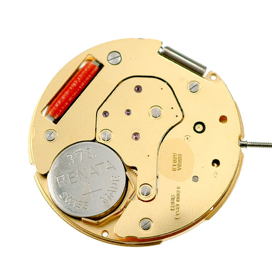 Ronda 6003D quartz watch movement with date feature for precise timekeeping and durability.