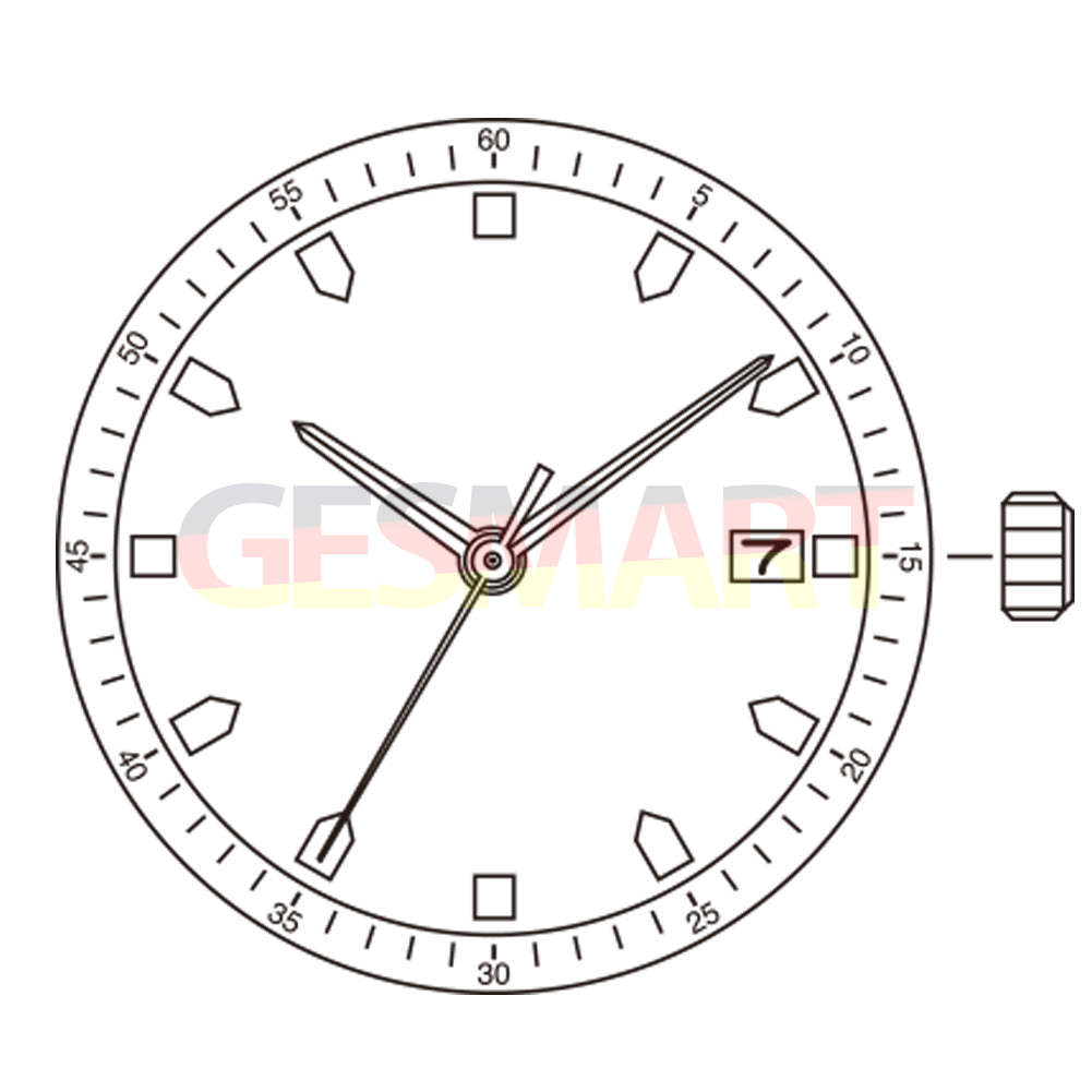 Miyota / Citizen 8215 Silver Plated Japan Automatic Mechanical Movement