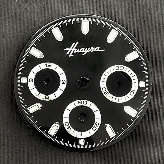 29MM green luminous watch dial for VK63 movement, enhancing visibility and style with precision design.