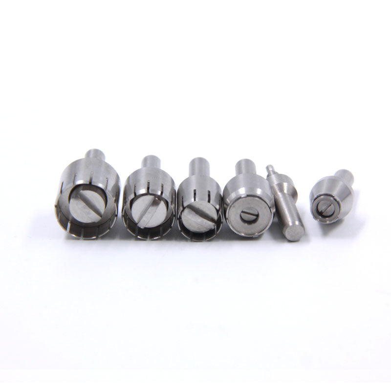 RLX watch crown tube tool for precise removal and installation of watch pushers and battery cases.