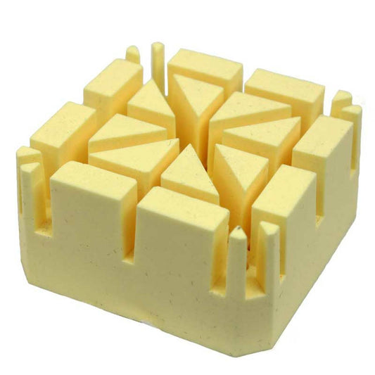 Bergeon 6744-P-S soft bracelet holder block for secure watch band repairs and adjustments.