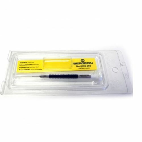 Bergeon 6899-060 ergonomic 0.60mm screwdriver for precision watch repair screws.