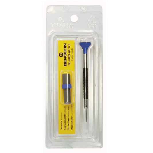 Bergeon 6899-AT-250 ergonomic 2.50mm watch screwdrivers with spare blades for precision repairs