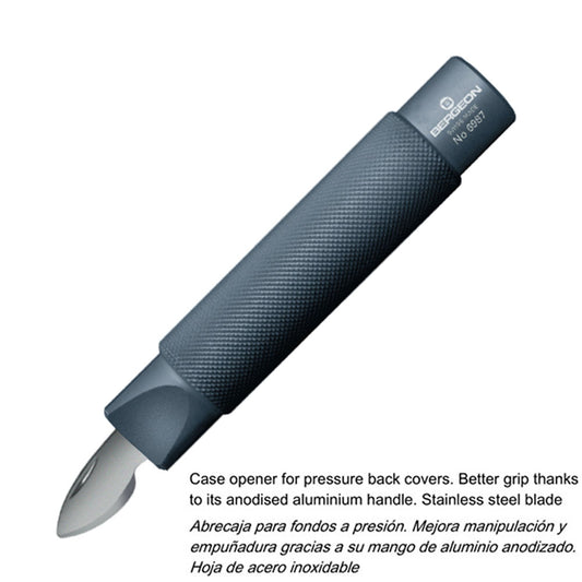Bergeon 6987 tool for right-handed watch case back removal, precision watch repair accessory