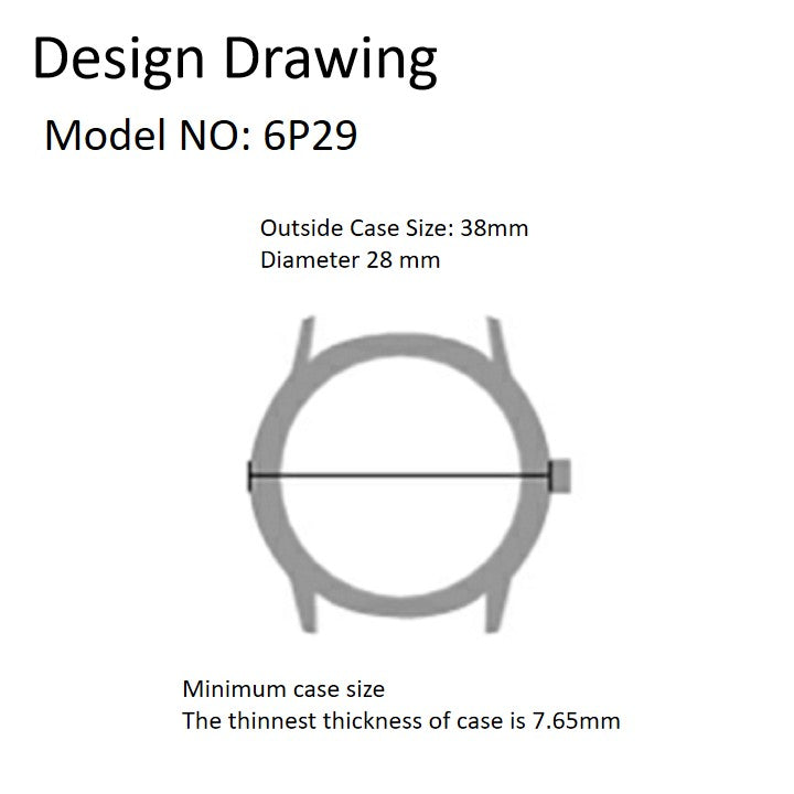 Miyota 6P29 Japan quartz movement watch accessory showcasing precise timekeeping by Miyota brand.