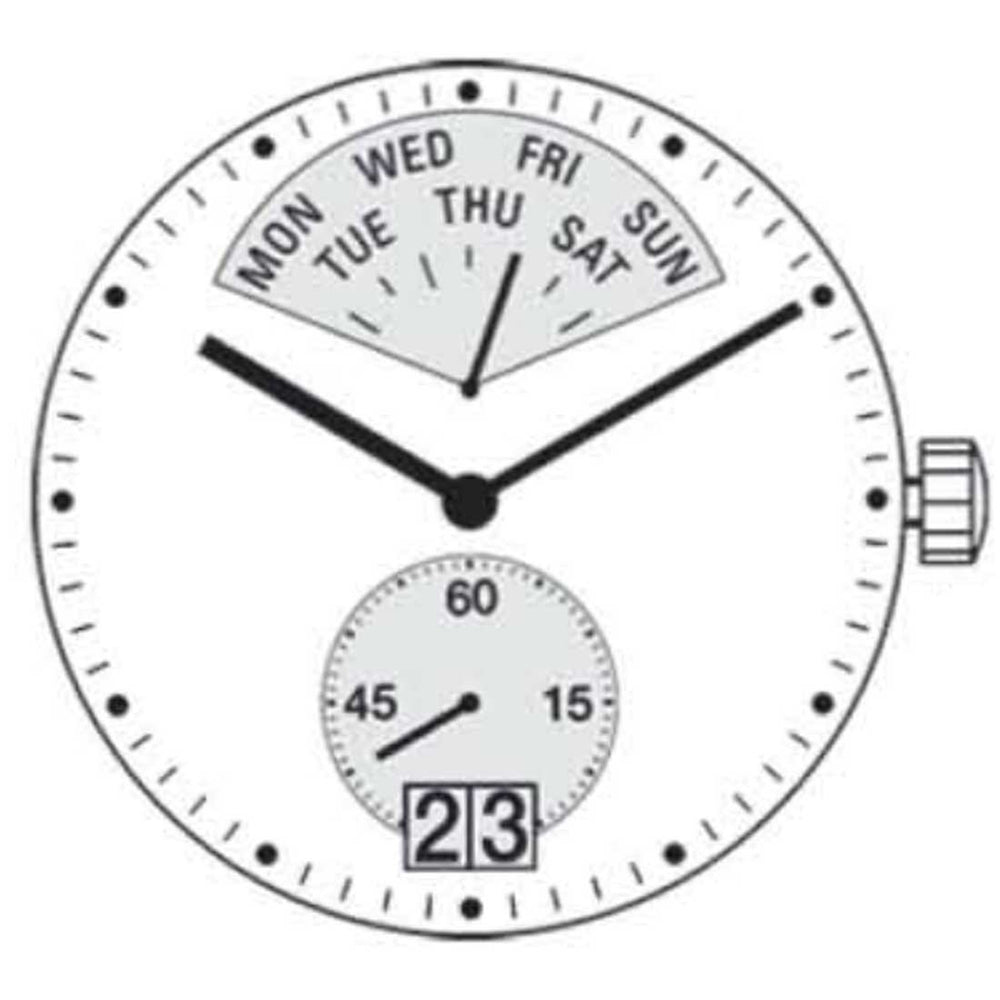 Ronda 7004.N quartz watch movement by Ronda, precise and reliable for watch repair and customization.