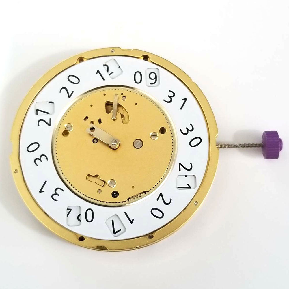 Ronda 7004P Swiss quartz watch movement with 3 hands, precise timekeeping for watch repairs and accessories.