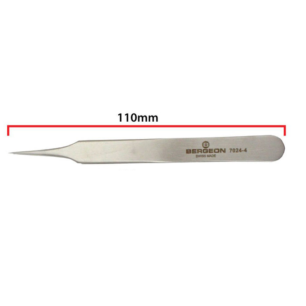 Bergeon 7024-4 anti-magnetic tweezers 110mm for precise watch repair and assembly tasks