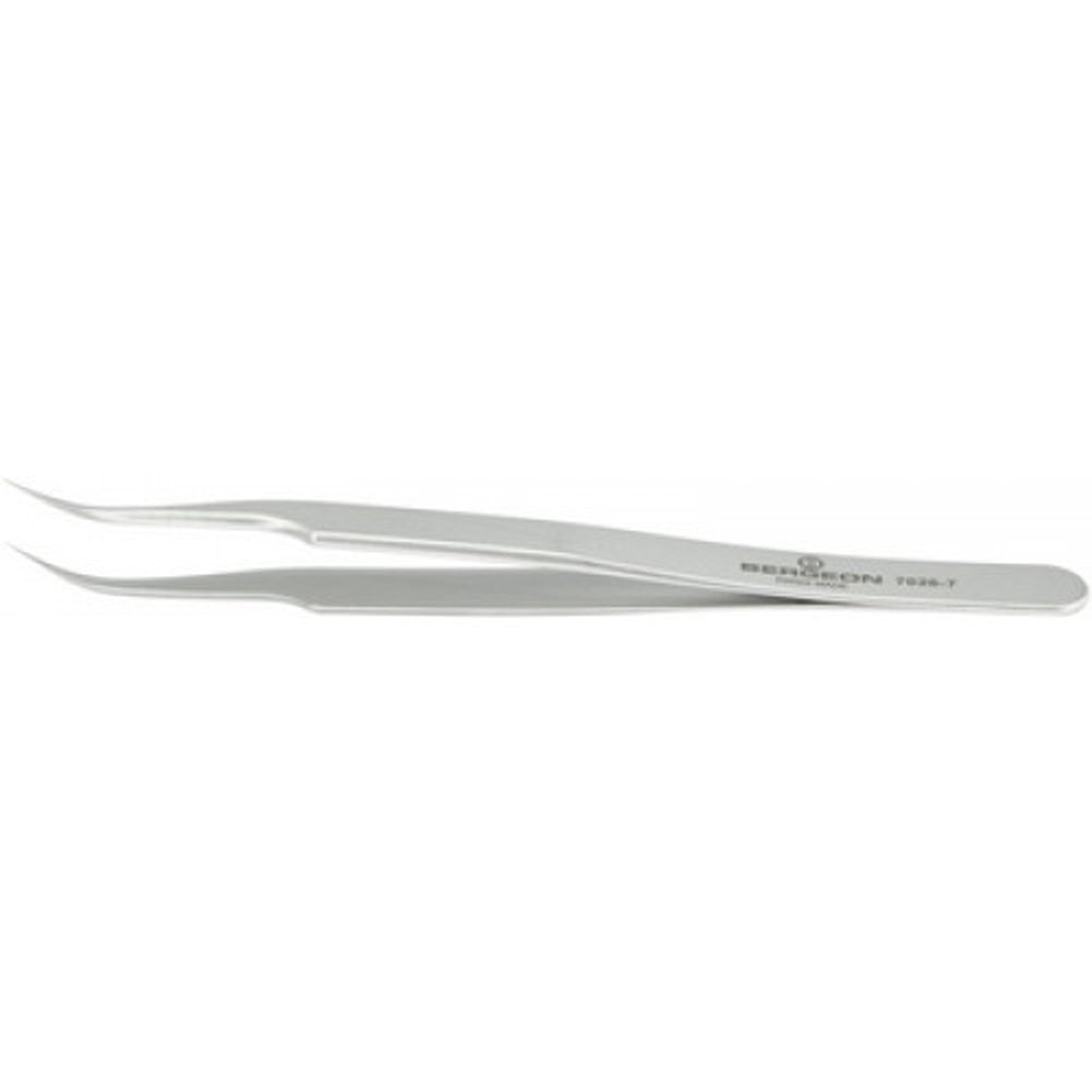 Bergeon 7026-7 fine curved antimagnetic tweezers for precise watch accessory handling