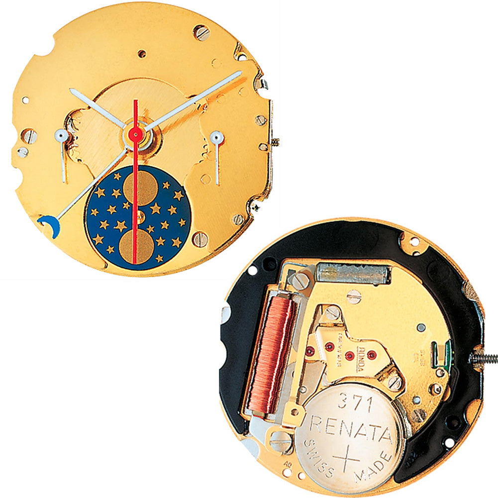 Ronda 706.B quartz watch movement with 4 hands for precise timekeeping and repairs.