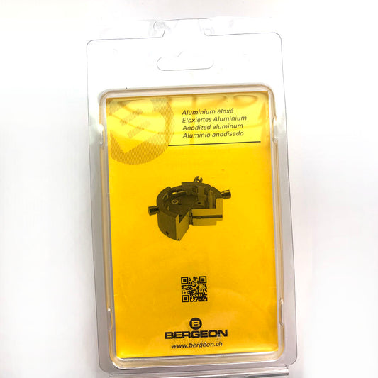 Bergeon 7100 watch movement holder securely fits ETA 6497 for precise watch repair and assembly.