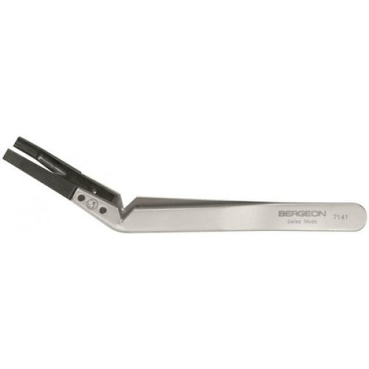 Bergeon 7141 precision tweezers for delicate watch and glasses repairs, durable stainless steel design.