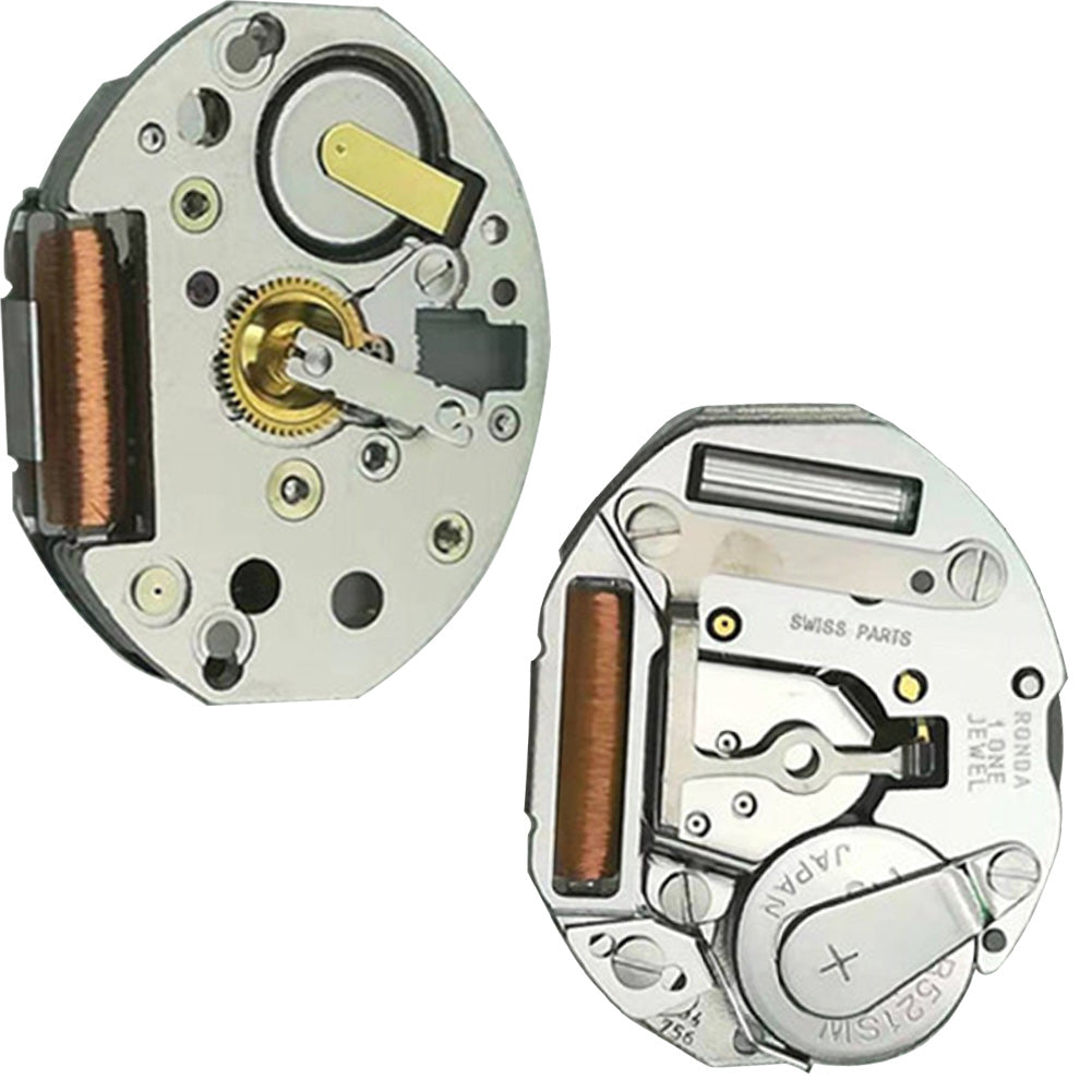 Ronda 756 quartz watch movement with two hands for accurate timekeeping in watch accessories.