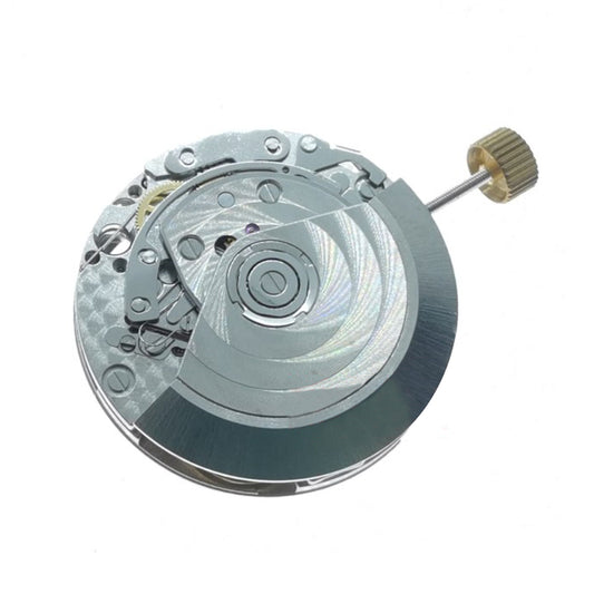 Asian 7750 automatic chronograph movement with small seconds at 6 and 12, high precision ETA 7750 replacement.