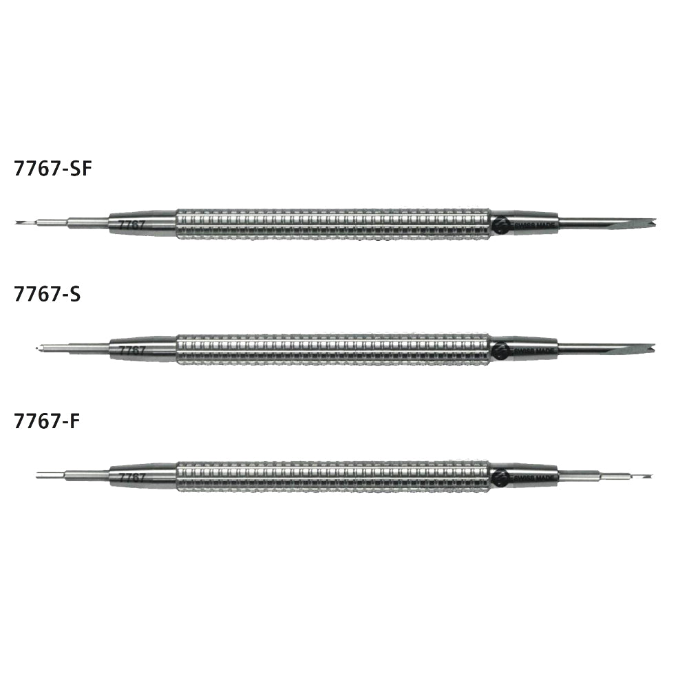 Bergeon 7767-S spring bar remover tool for precise watch bracelet adjustments by professional watchmakers.