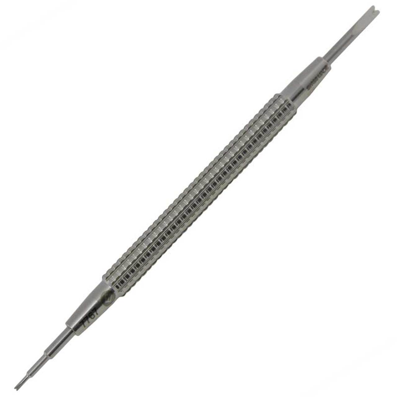 Bergeon 7767-SF spring bar remover tool for precise watch bracelet adjustments by watchmakers.