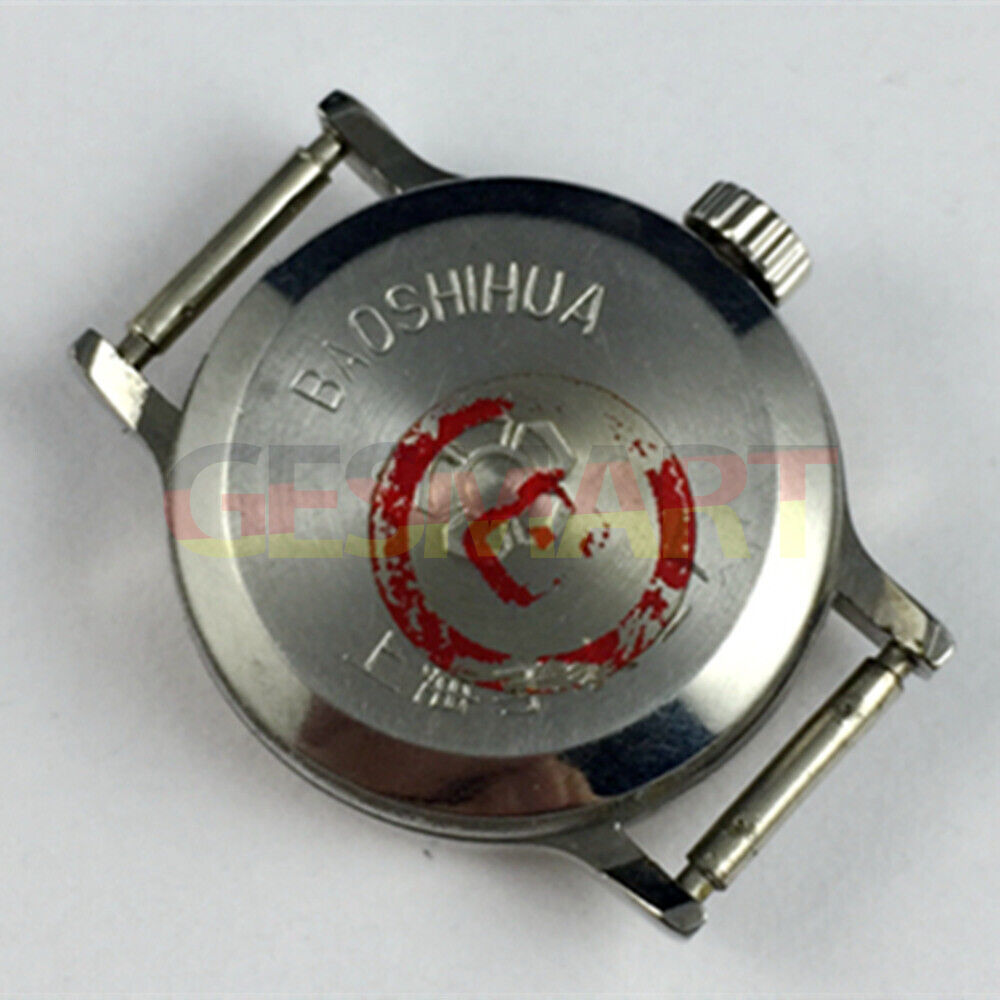 Montre mécanique manuelle Shanghai pour femme, cadran jaune doré, boîtier rond, 17 pouces