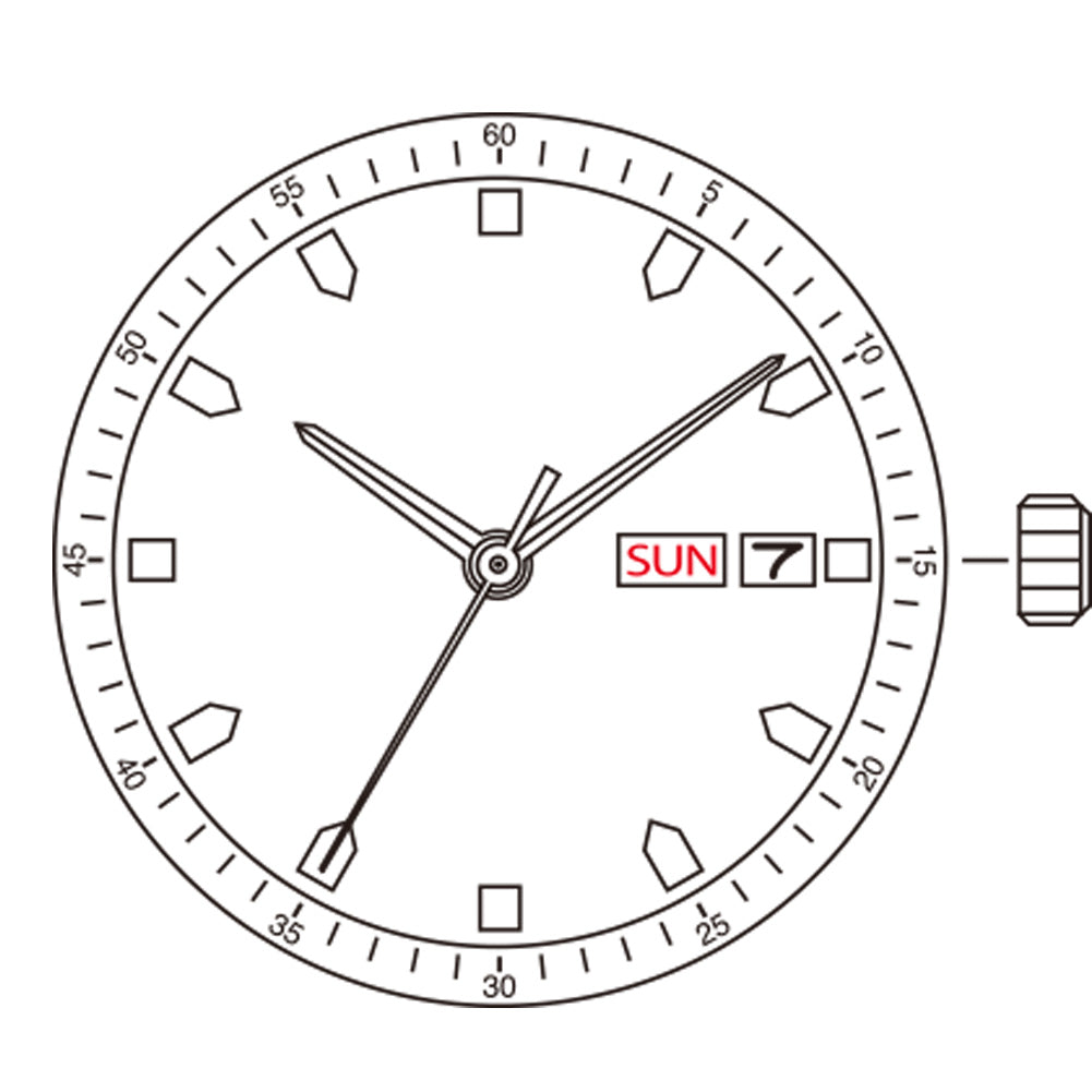 Miyota Citizen 8205 silver plated automatic watch movement showcasing Japanese precision mechanical engineering.
