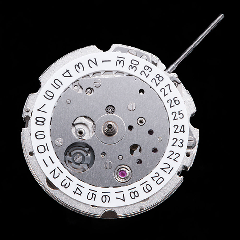 Miyota Citizen 8215 silver-plated automatic watch movement, precise Japanese mechanical component for watch accessories.