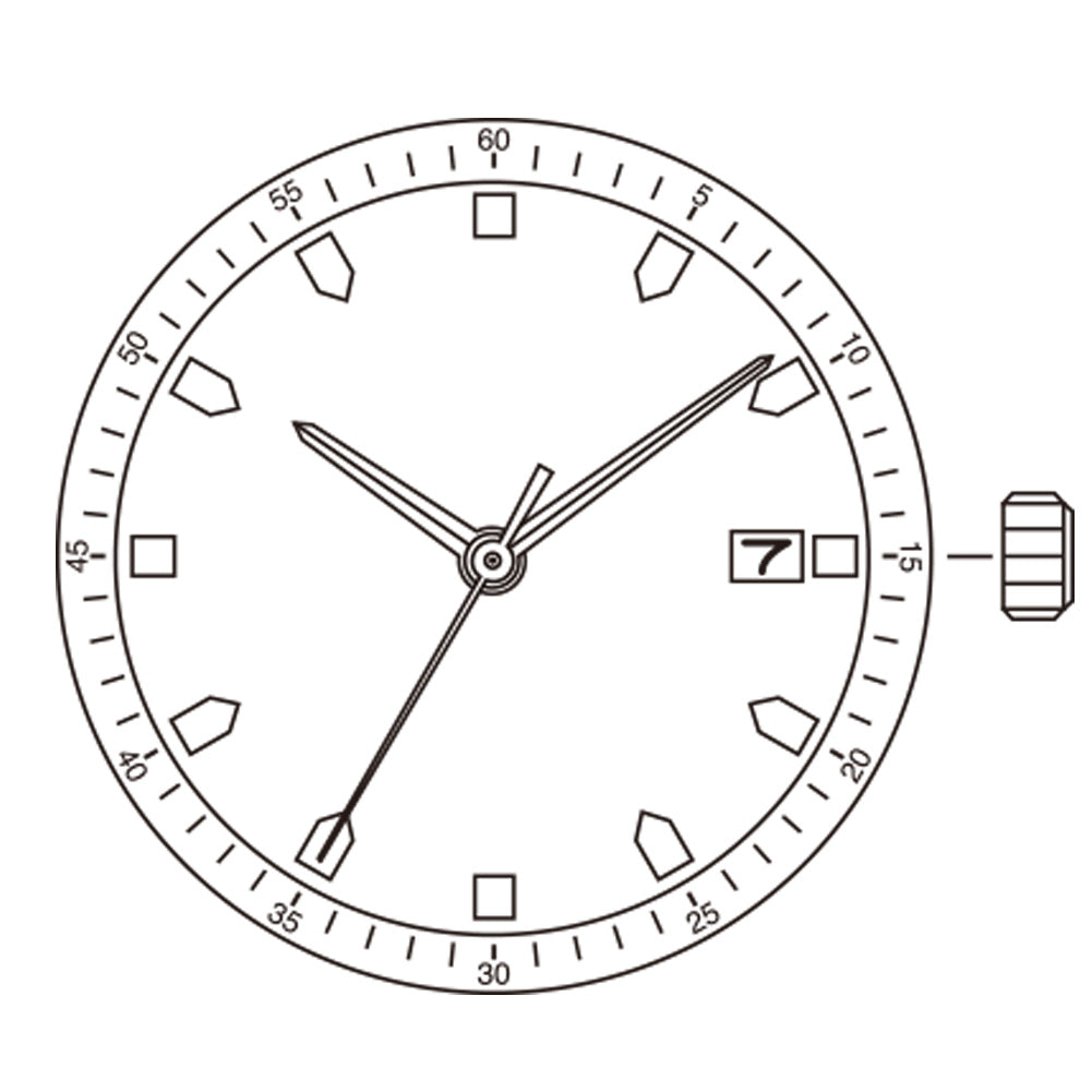 Miyota Citizen 8215 silver-plated automatic watch movement, precision mechanical mechanism from Japan for watch repair