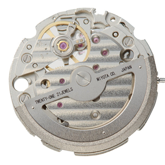 Miyota Citizen 82S0 silver plated automatic mechanical watch movement for precise timekeeping.