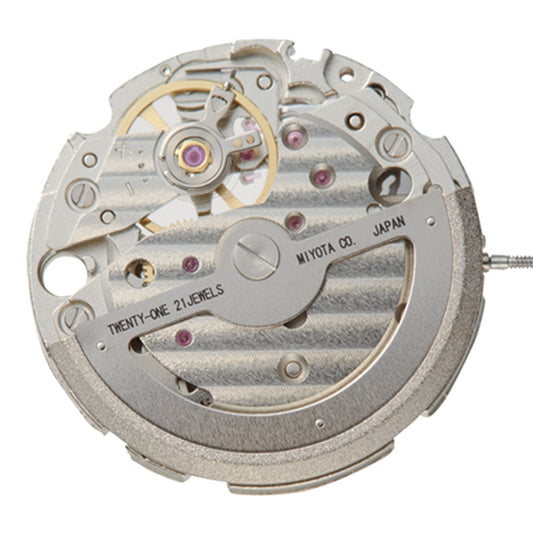 Miyota Citizen 82S5 silver plated automatic watch movement for precision mechanical timepieces.
