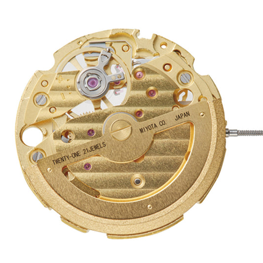 Miyota Citizen 82S7 golden plated automatic mechanical movement for watch accessories.