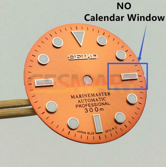 Watch Dial 28.5mm with luminous markers for NH35 movement, ideal replacement