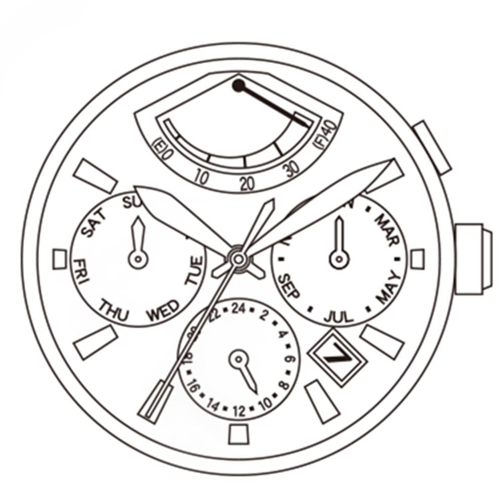 Miyota Citizen 9100 automatic watch movement, precision Japan-made mechanical component for timepieces