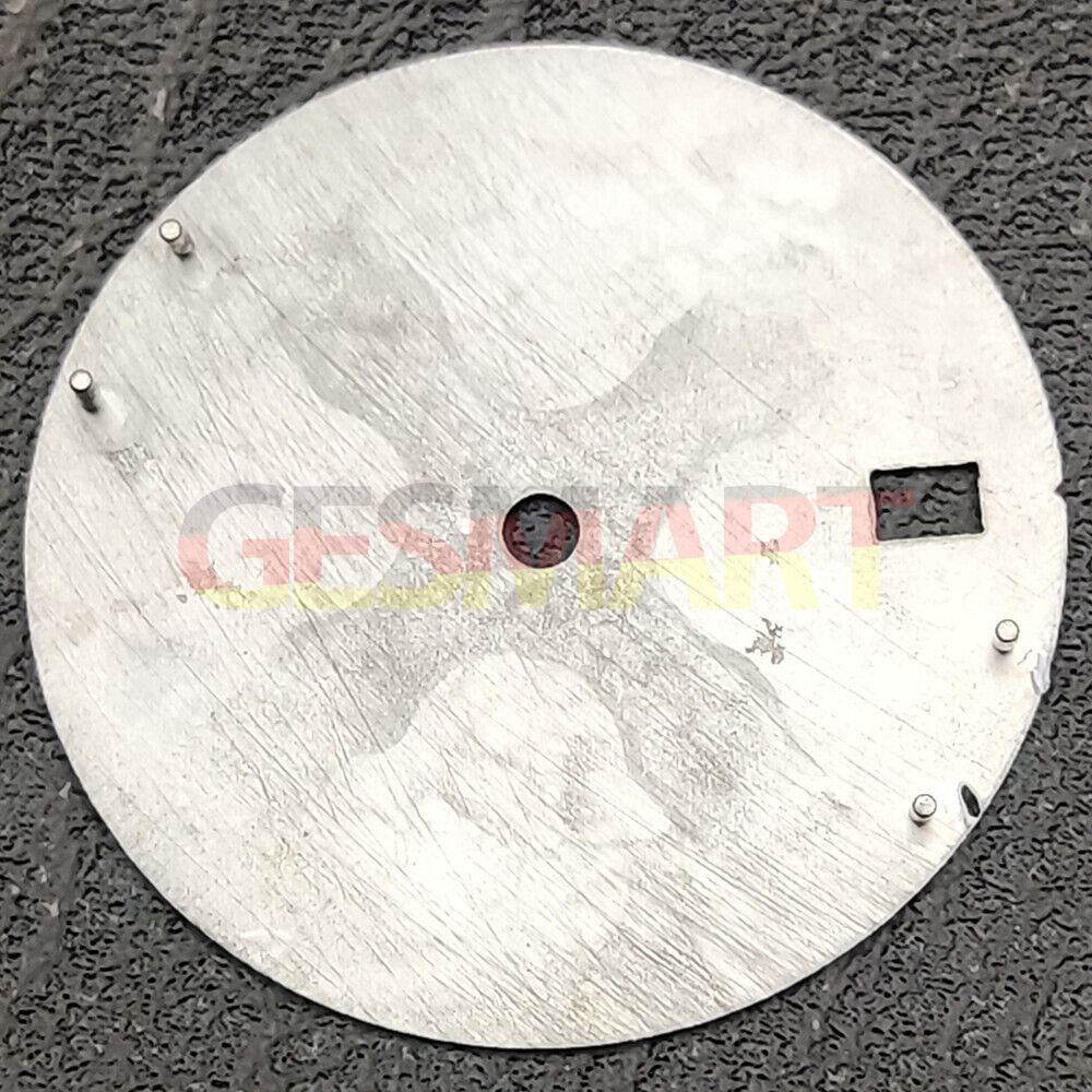 No lume blue watch dial with delicate leaf pattern for NH35 movement, elegant design.