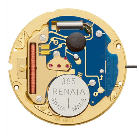 ETA 955.112 Swiss quartz watch with 3 hands and date display at 3 and 6 o?clock.