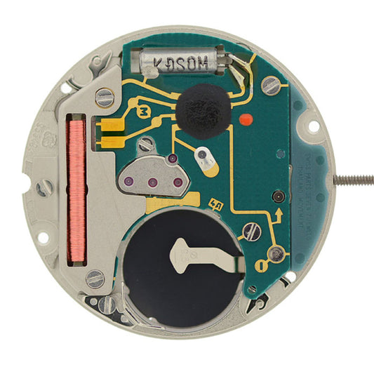 ETA 955.424 Swiss quartz watch movement with 3 hands, day and date display for precise timekeeping.