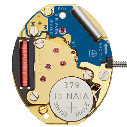 ETA 980.153 quartz watch movement with 2 hands, Swiss precision for watch accessories.