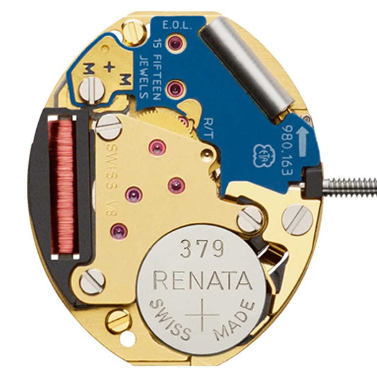 ETA 980.163 Swiss quartz watch movement with 2 hands, precise and reliable for watch accessories.