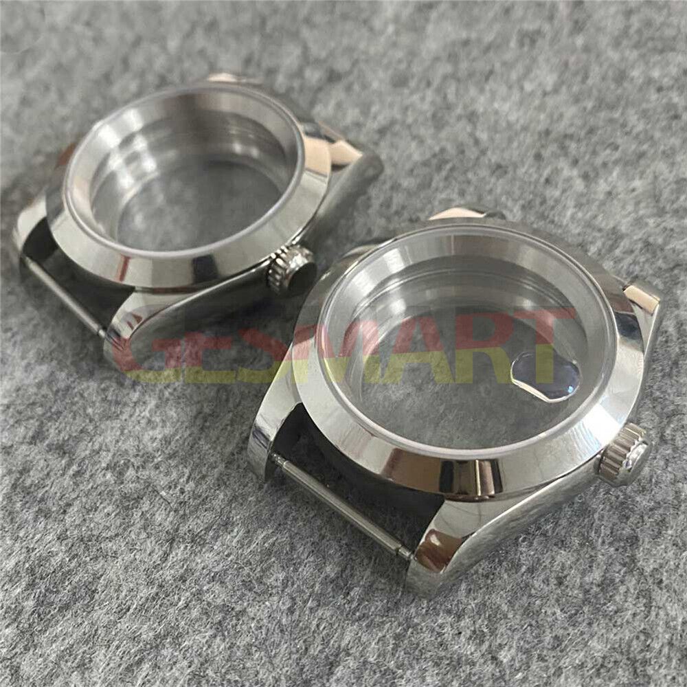 Boîtier de montre en acier inoxydable avec fond transparent en verre saphir de 39 mm pour NH35/NH36