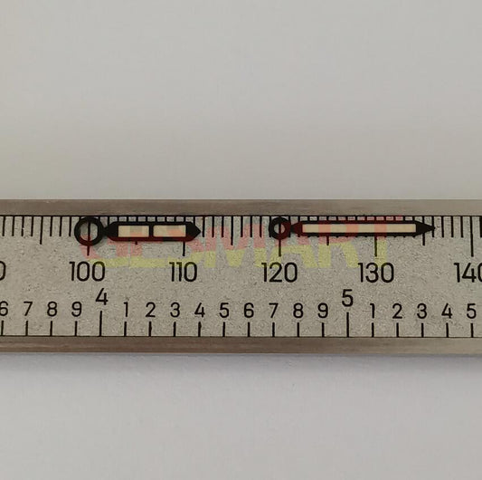 Black trim luminous green watch hands by Seagull for ST3600/ST3621/ETA6497/6498 movements, enhancing readability.