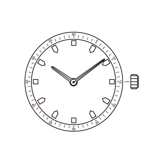 Miyota 9T22 Japan Quartz Movement Japan Made