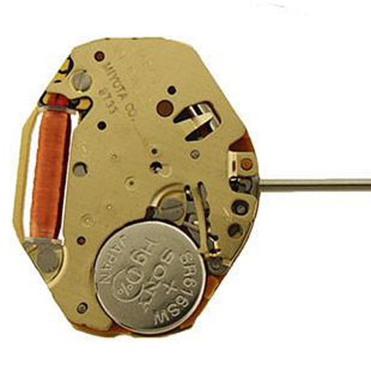 Miyota 9T33 Japan Quartz Movement close-up showcasing precision engineering by Miyota.