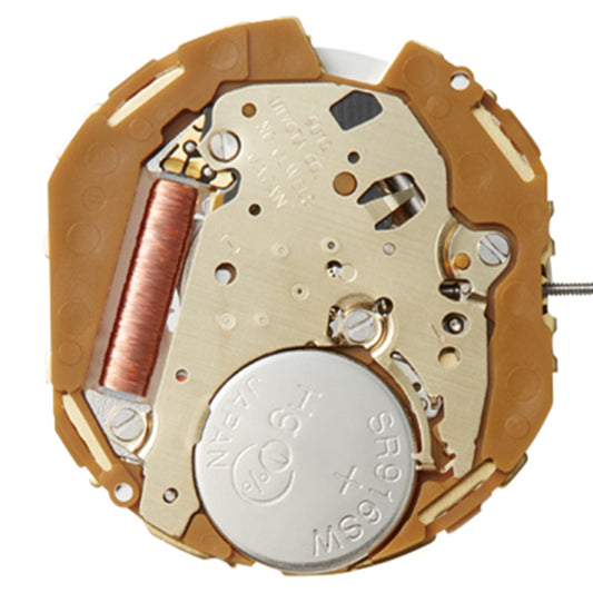 Miyota 9U13 Japan Quartz Movement with date display at 3 and 6 o'clock, Japan made quality