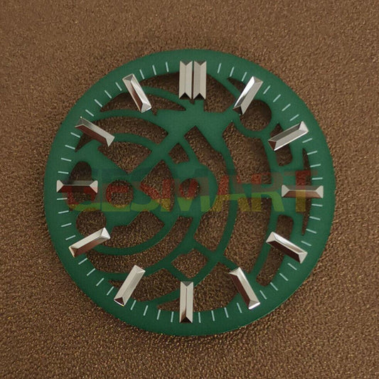 28.50mm hollow watch dial, no lume, compatible with NH35/NH36/NH70 movements.