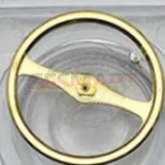 Golden watch balance wheel with hairspring, compatible with 7009 movement, precision watch accessory.