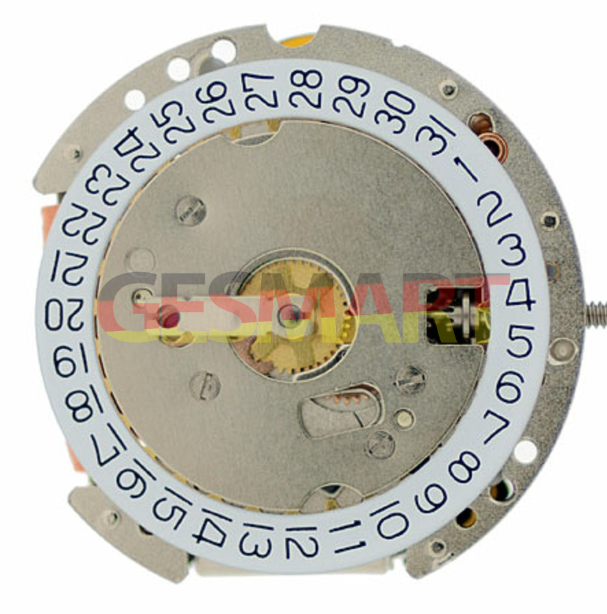 Ronda 774 quartz movement with date window at 3 and 6 o'clock for precise timekeeping